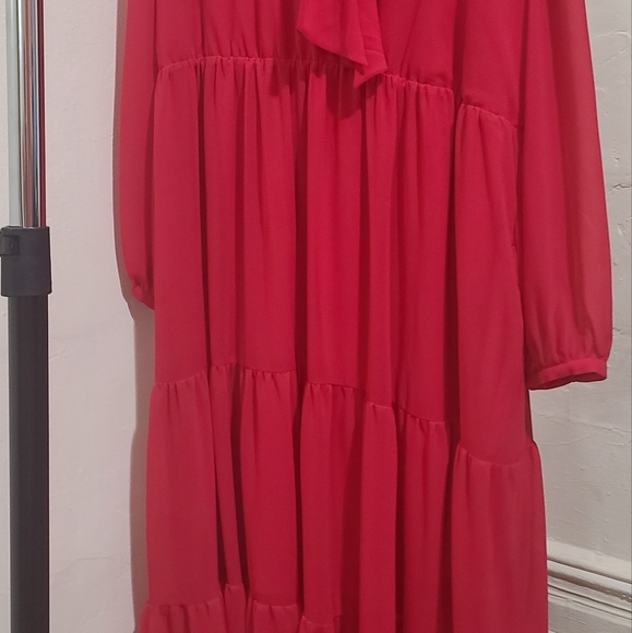 XXL long red dress - Picture 2 of 3
